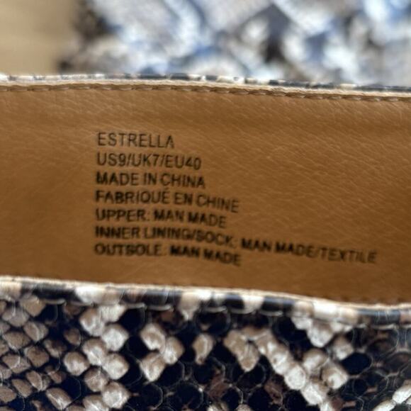 Just Fab Womens Snake Skin Pointed Estrella Zip Boots Size 9 - Picture 6 of 10